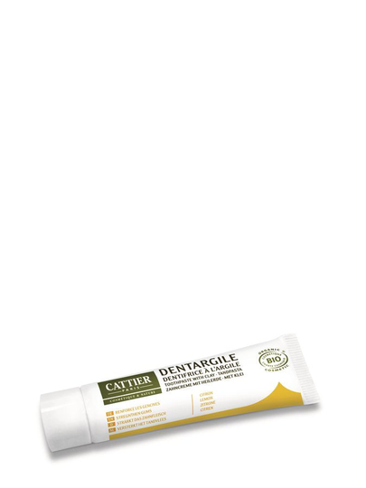 Cattier Tandkräm med Healing Earth Lemon Mini, 15ml