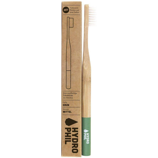 HYDROPHIL, Vattenneutral Bambu tandborste grön medium mjuk, 1 st