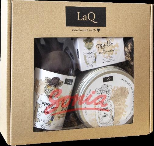 LAQ Gift set för män med vilda Forest (pasta + 200 ml duschgel 8in1 tvål 500ml + 85ml)