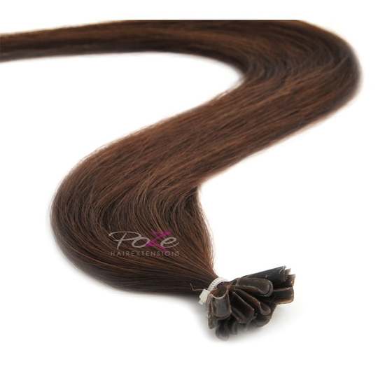 Poze Hairextensions Poze Keratin Premium Extensions 4B Chocolate Brown