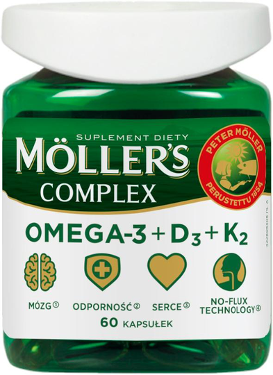 Komplex Omega-3 + D3 + K2 supplement 60 Kapslar