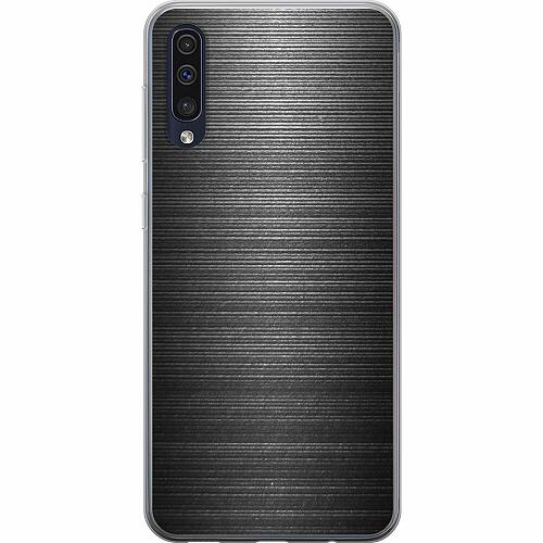 Samsung Galaxy A50 Genomskinligt Skal Brushed Metal