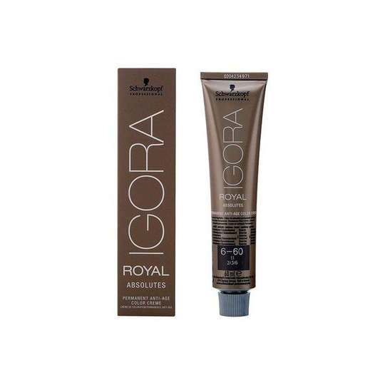 Permanent Anti-Ageing färg Igora Royal Absolutes Schwarzkopf Nº 6-60