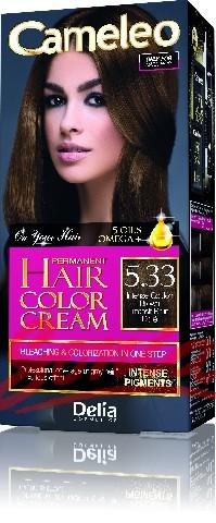 Delia Cosmetics Cameleo HCC permanent paint Omega + 5.33 No. 1op Intense golden brown.