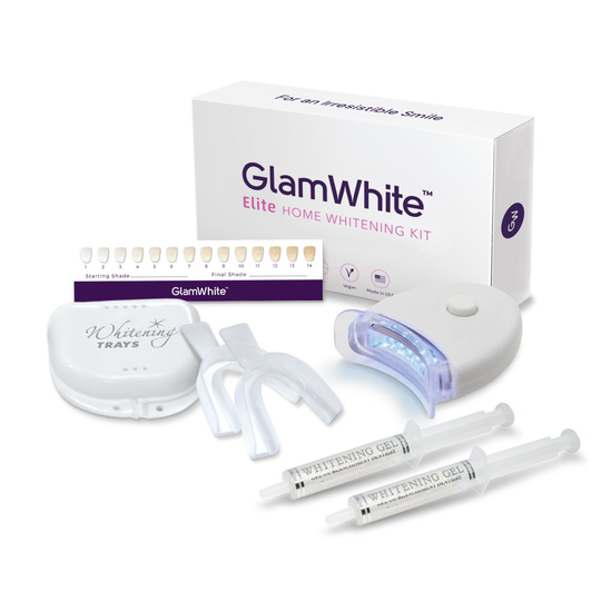 Tandblekningskit + Refill | GlamWhite Teeth Whitening Kit Elite
