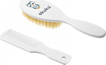 Akuku Natural Bristle Brush + Comb