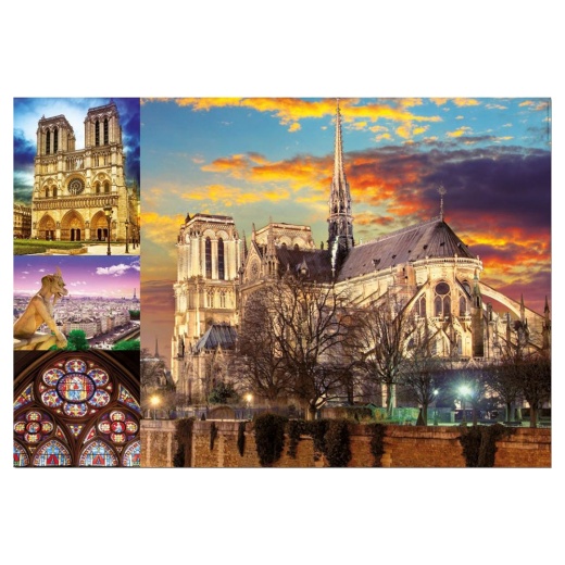 Educa pussel: Notre Dame Collage 1000 Bitar
