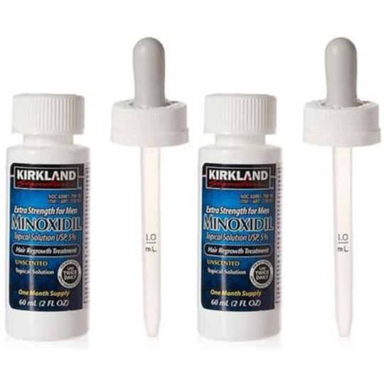 2x Kirkland Hair Regrowth Treatment Extra Strength serum för män - 60ml