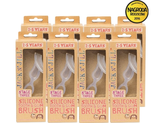 Jack NJill Jack NJill, Gingiva massage and first tooth cleaning brush, 2-5 years - CARTON 8 pcs