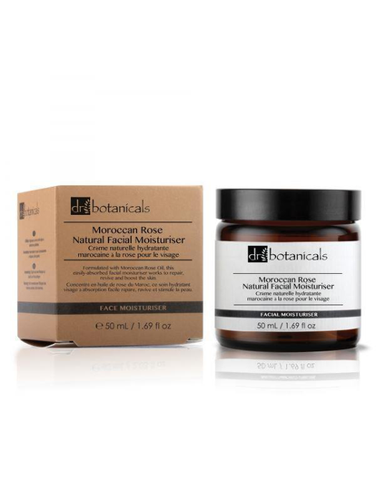 Moroccan Rose Natural Facial Moisturiser - Dr Botanicals - Lotion-Oljor