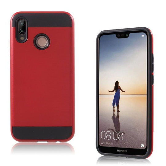 Huawei P20 Lite brushed hybrid case - Red