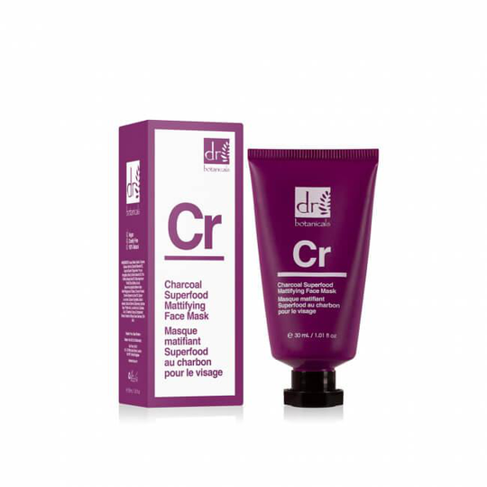 Charcoal Superfood Mattifying Face Mask - Travel Size - Dr Botanicals - Ansiktsmask
