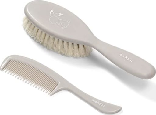 Babyono Baby brush and comb gray rabbit Baby Ono