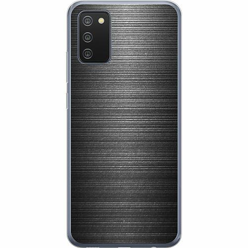 Samsung Galaxy A02s Genomskinligt Skal Brushed Metal