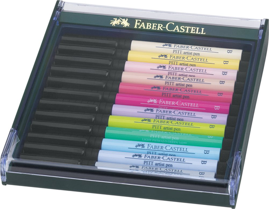 Soft Brush Pen Pitt Artist 12-pack Pastellfärger Faber-Castell