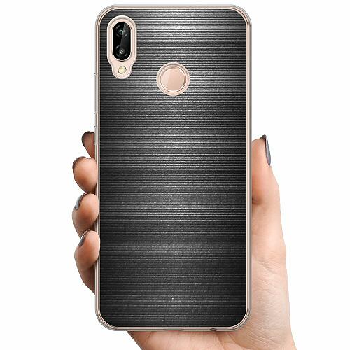 Huawei P20 lite TPU Mobilskal Brushed Metal