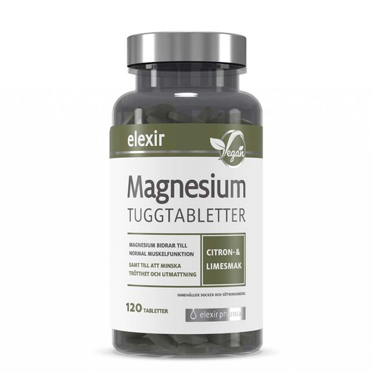 Magnesium Tuggtabletter, 120 tabs, Mineraler