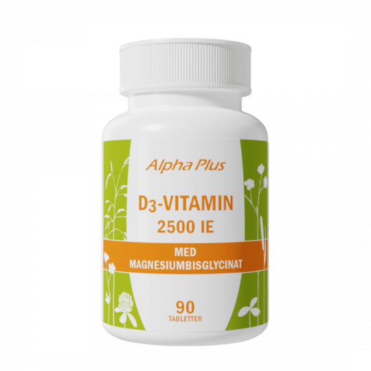 D3-vitamin 2500 IE 90 tabletter Alpha Plus