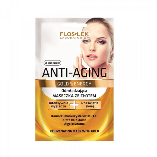 FLOSLEK Gold Anti Aging Behandling med guld mask 2 x 5 ml
