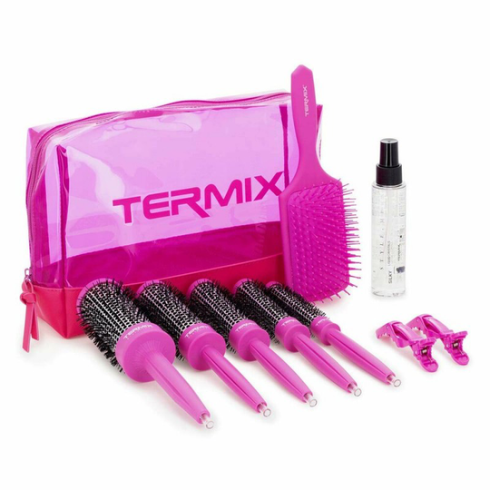 Sats med kammar/borstar Termix Brushing Rosa (10 pcs)