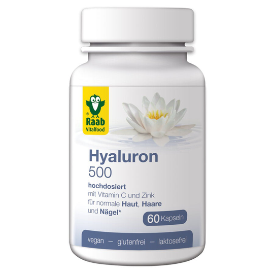 Raab Vitalfood Hyaluron 500 kapslar, 34,8g