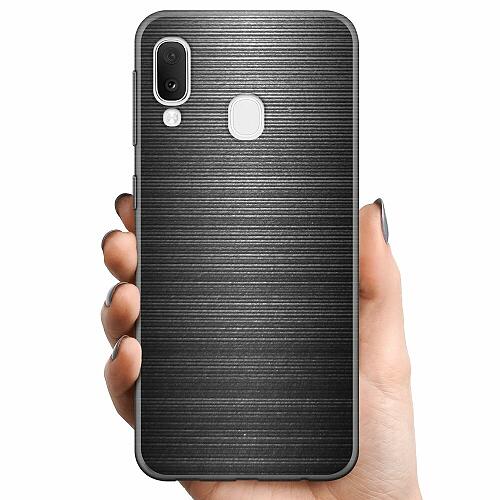 Samsung Galaxy A20e TPU Mobilskal Brushed Metal