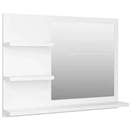vidaXL Badrumsspegel vit 60x10,5x45 cm spånskiva