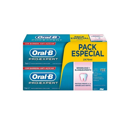Toothpaste Sensivity and Whitening Pro-expert Oral-B (2 uds)