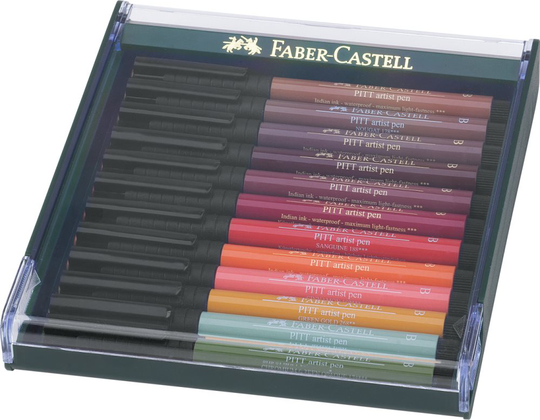 Soft Brush Pen Pitt Artist 12-pack Jordfärger Faber-Castell