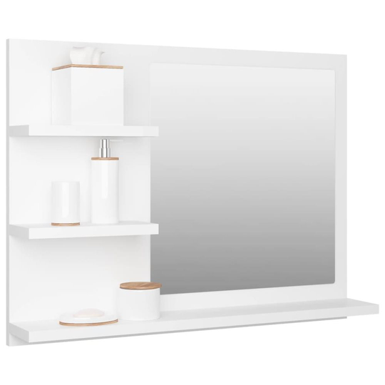 Badrumsspegel vit 60x10.5x45 cm spånskiva
