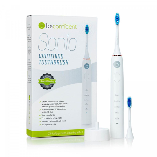 Beconfident Sonic Whitening Eltandborste Vit 1 st