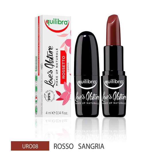 Equilibra Love's Nature Lipstick 08 Red Sangria 4 ml