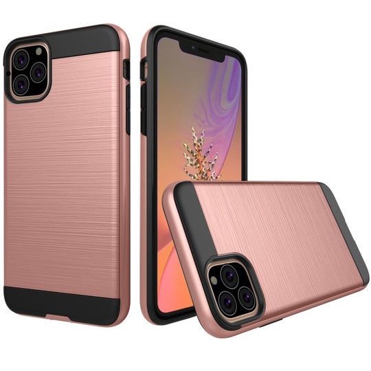 iPhone 11 - Brush Design Skal - Roséguld