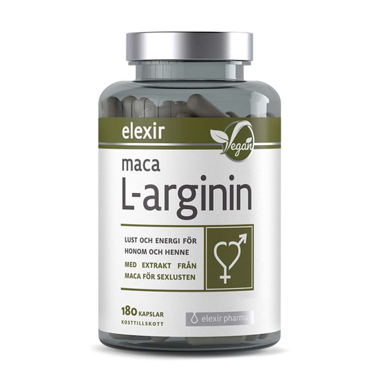 Maca L-arginin, 180 caps, Aminosyror
