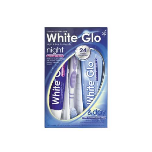 WHITE GLO SET Night & Day toothpaste Zeb