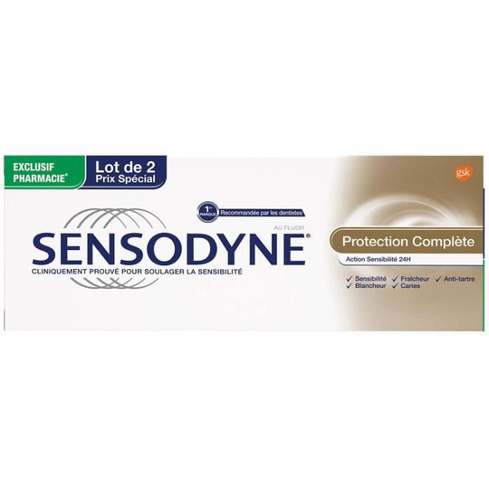 SENSODYNE Complete Protection Tandkräm - 2 rör om 75 ml