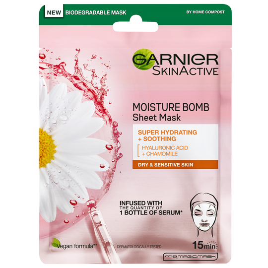 Moisture Bomb Super-Hydrating Soothing Mask, Garnier Ansiktsmask
