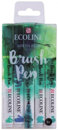 markörer Ecoline Brush Pen primär 5 st.