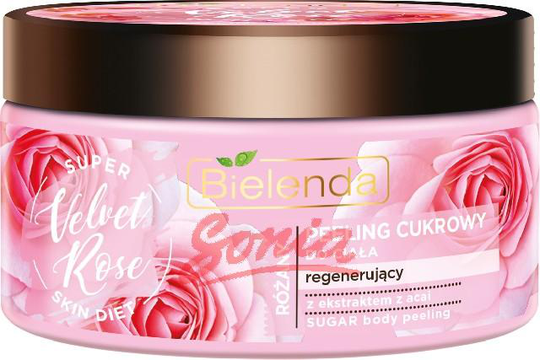 Bielenda Super Skin Diet Velvet Rose Body Scrub 350g sugar restorative