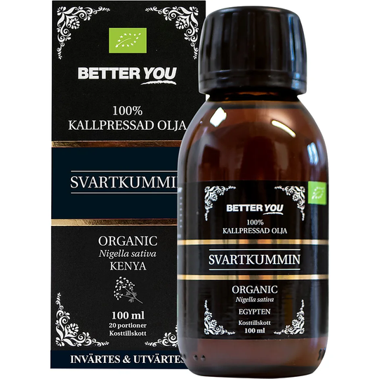 Svartkumminolja EKO Kallpressad, 100 ml Better You Kroppsolja