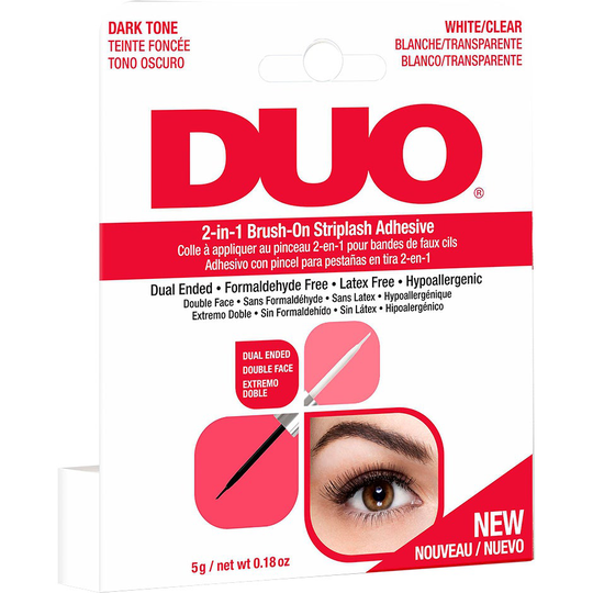 DUO 2-in-1 Brush-On Adhesive Clear & Dark, 5 g Andrea Lösögonfransar