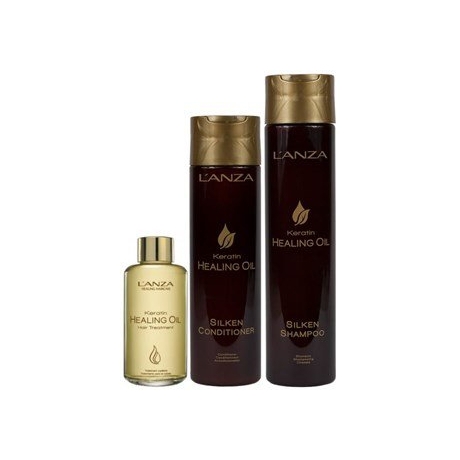 Lánza Keratin Healing Oil Shampoo 300ml + Conditioner 250ml + Oil 50ml Kampanj