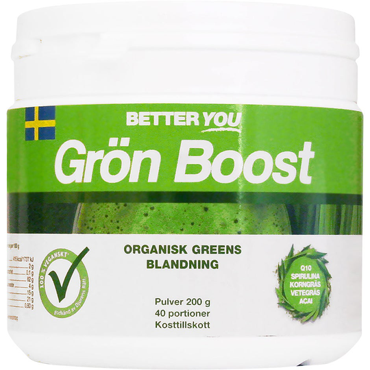 Grön Boost Pulver, 200 g Better You Kosttillskott