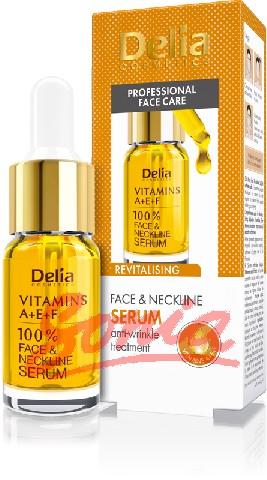Delia Cosmetics Professional Care Face Serum face, neck and Vitamins A, E, and F 100% 10ml