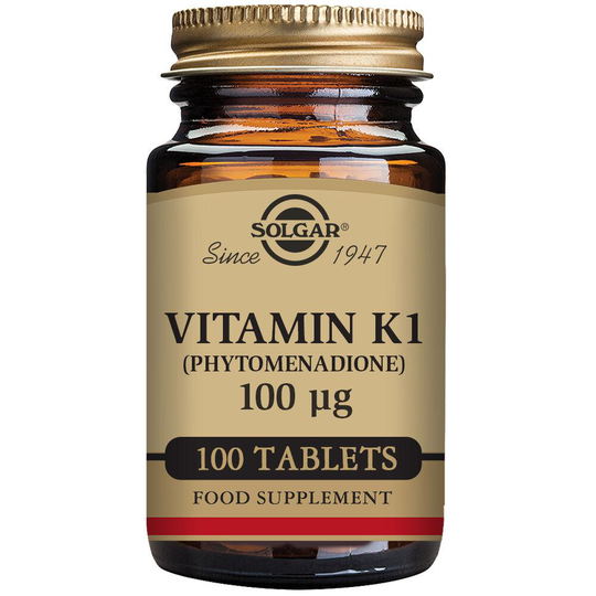 Vitamin K1 (Phytonadion) Solgar 100 mcg (100 tabletter)