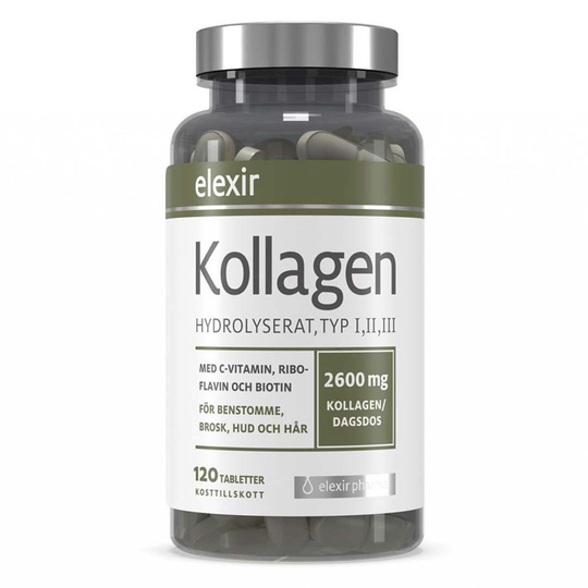 Kollagen Hydrolyserat,120 tabs, Livsmedel