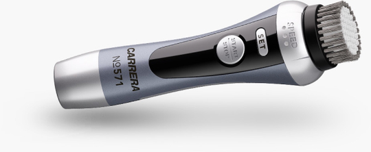 Carrera Facial cleansing brush No. 571 Number of accessories included 5, Number of power levels 3, Grey/Black