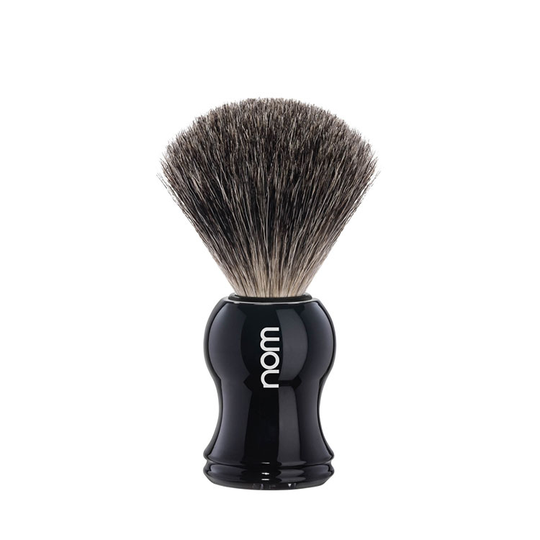 nom Gustav Shaving Brush Pure Badger Black