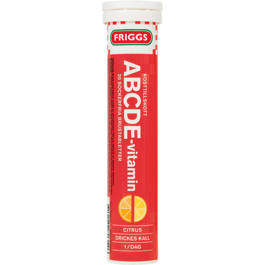 Friggs ABCDE-vitamin Citrus 20 brustabletter