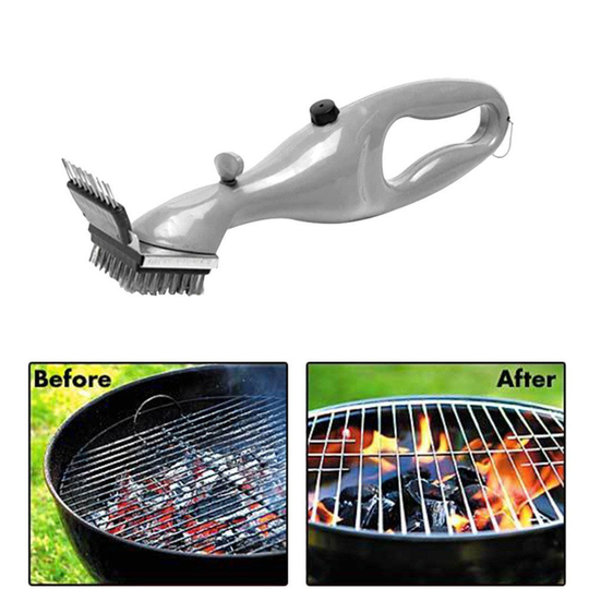 BBQ Grill Brush Cleaner Säker rostfritt stål trådborst rengöringsborste för kolgryn